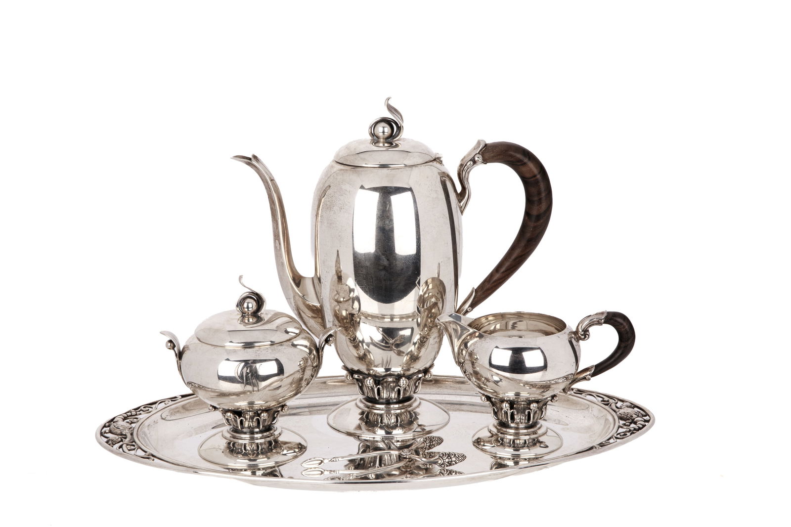 AMERICAN SILVER FOUR PIECE COFFEE SET, 1796g (1 of 3)