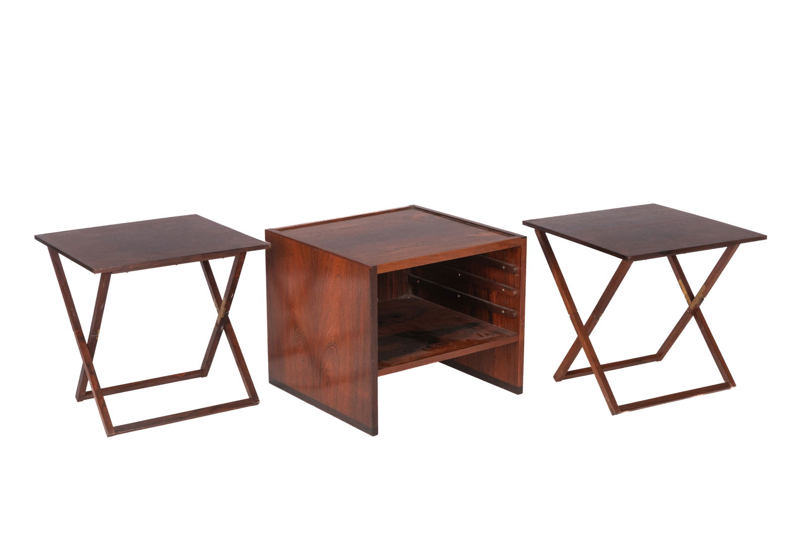 MID-CENTURY ROSEWOOD SIDE TABLE & TV STANDS (1 of 6)