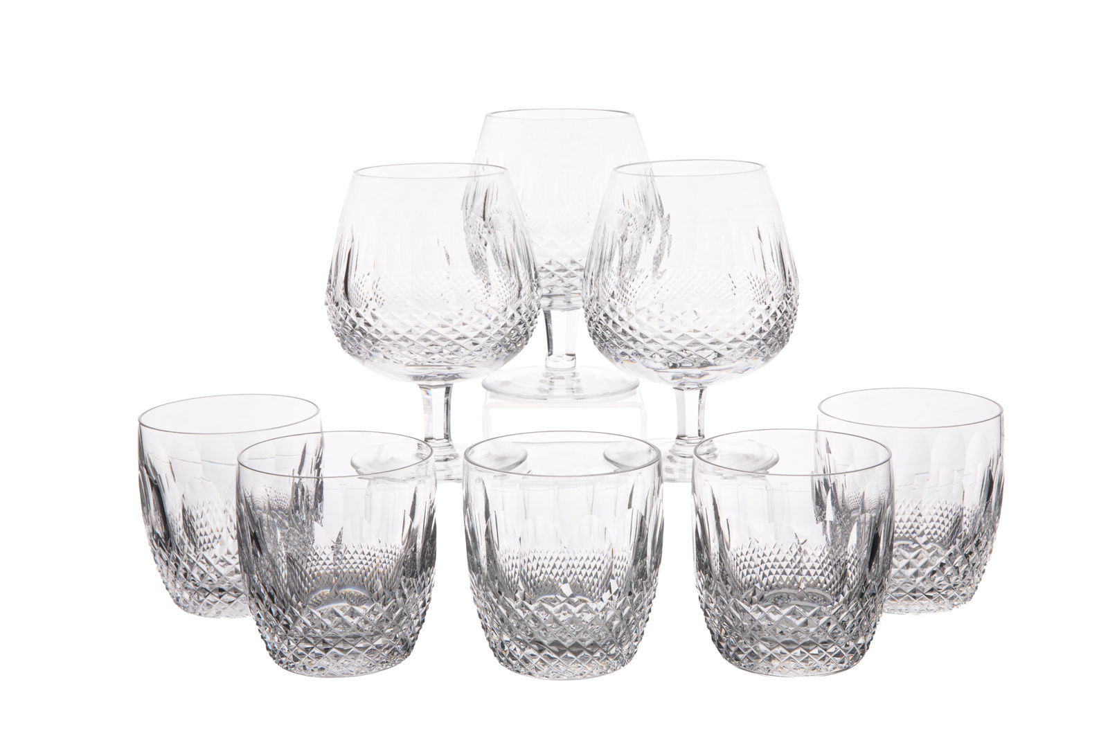 FOURTEEN WATERFORD COLLEEN CUT GLASS STEMWARE (1 of 2)