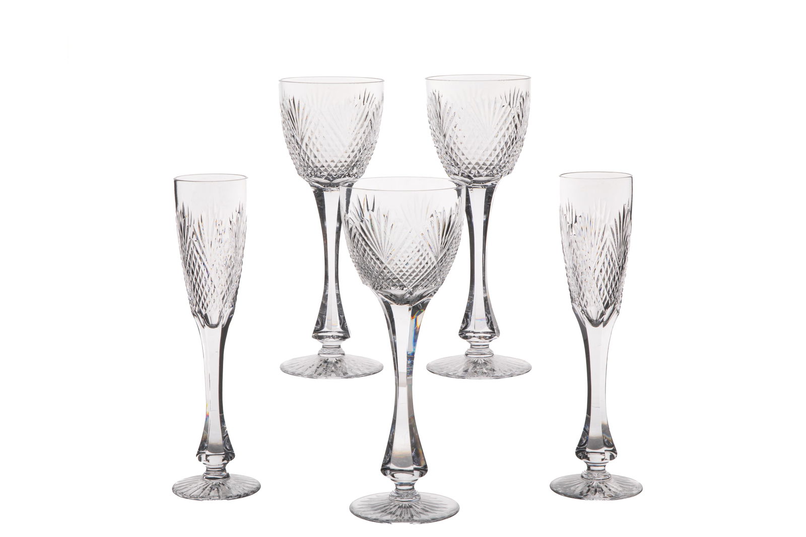 24 PCS OF CUT GLASS STEMWARE (1 of 2)