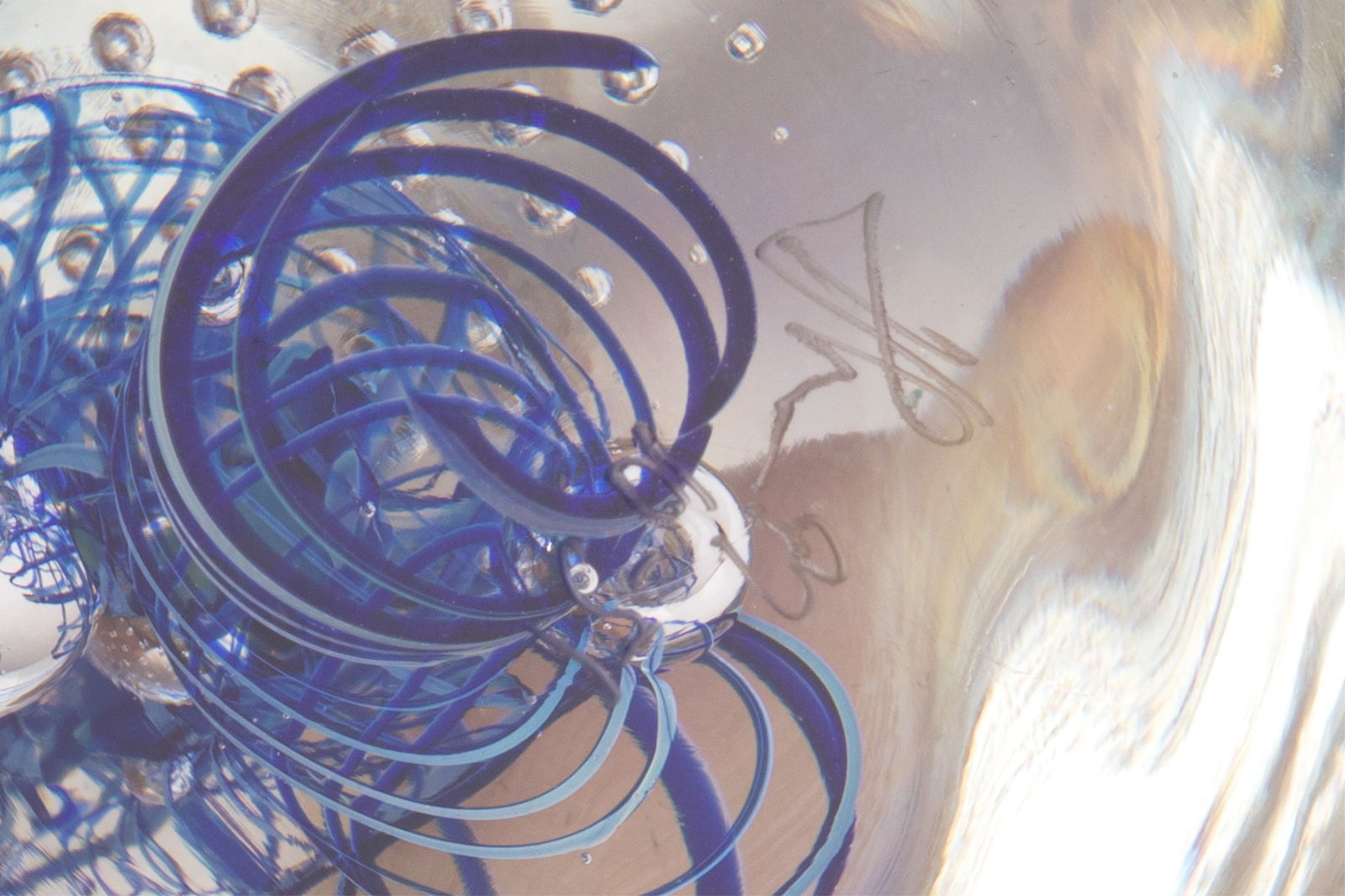 FIVE GLASS PAPERWEIGHTS - 4