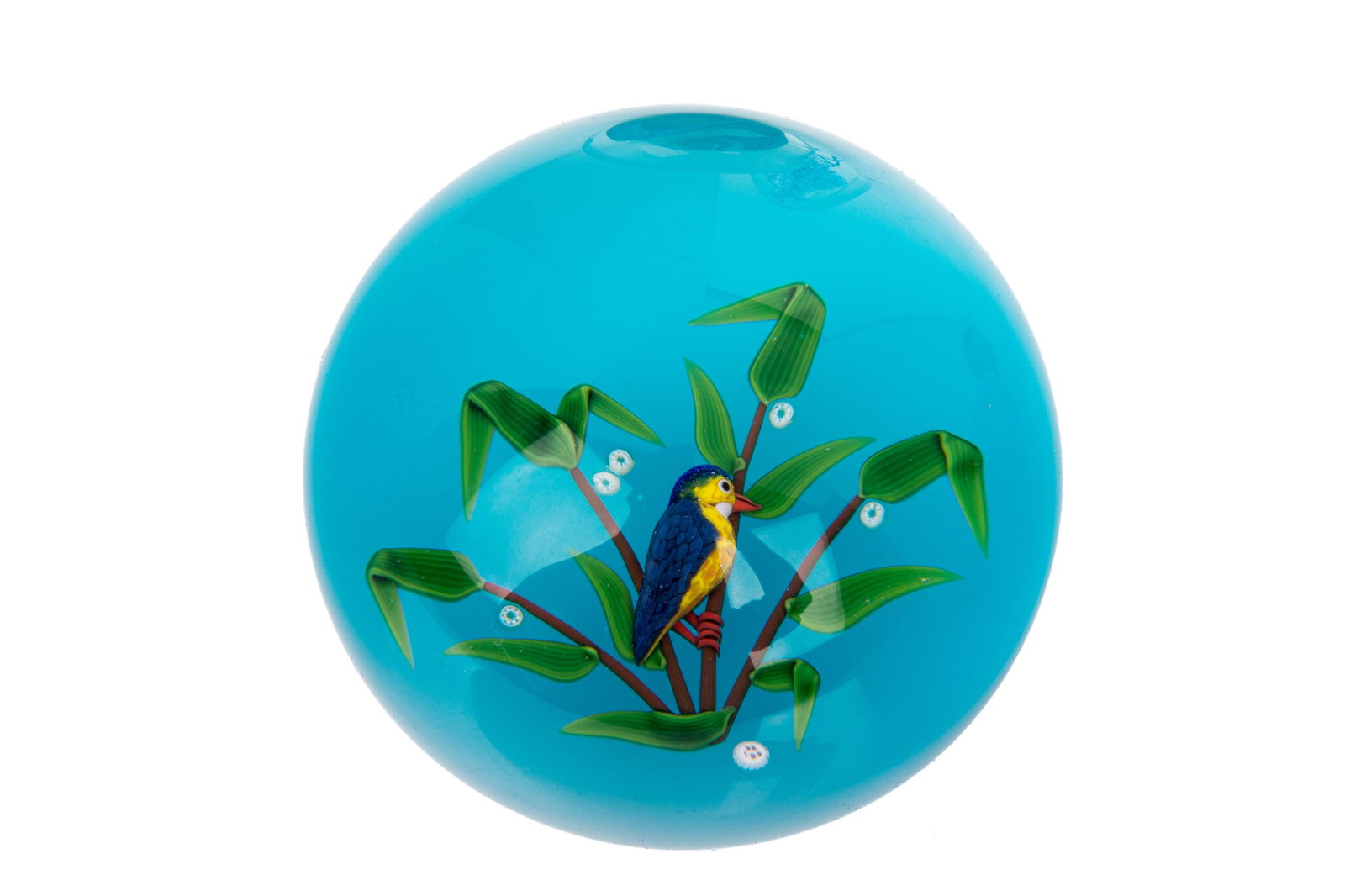 FIVE GLASS PAPERWEIGHTS - 7