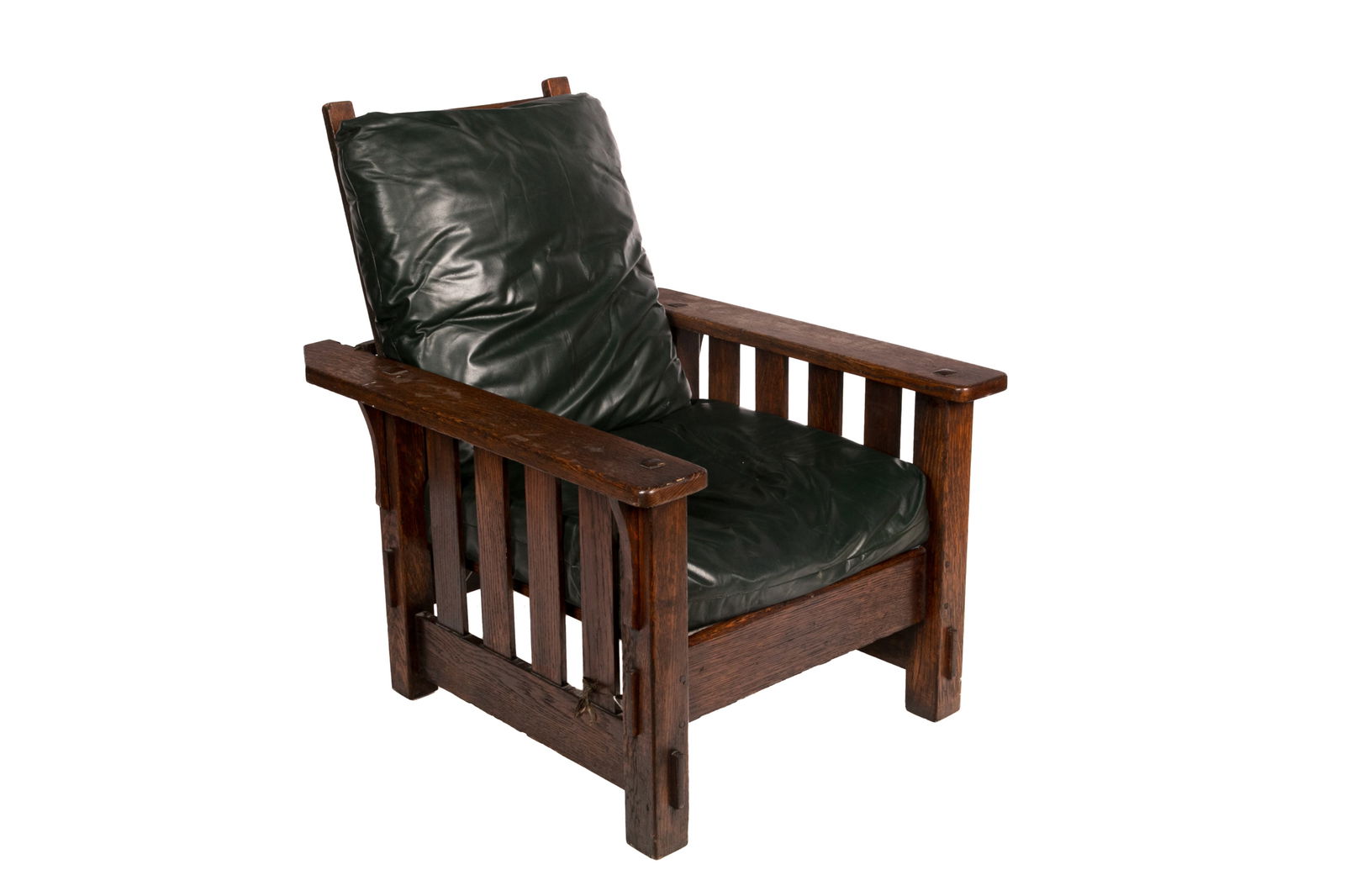 ARTS & CRAFTS MISSION SLATTED OAK MORRIS CHAIR (1 of 2)