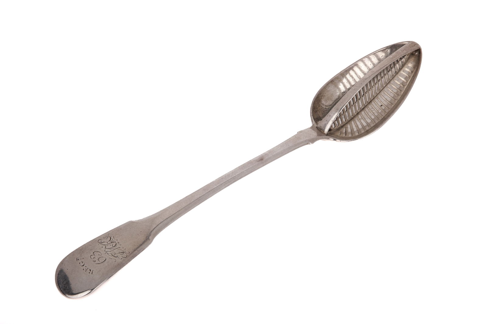 GEORGE III SILVER STRAINING SPOON 186 g (1 of 2)
