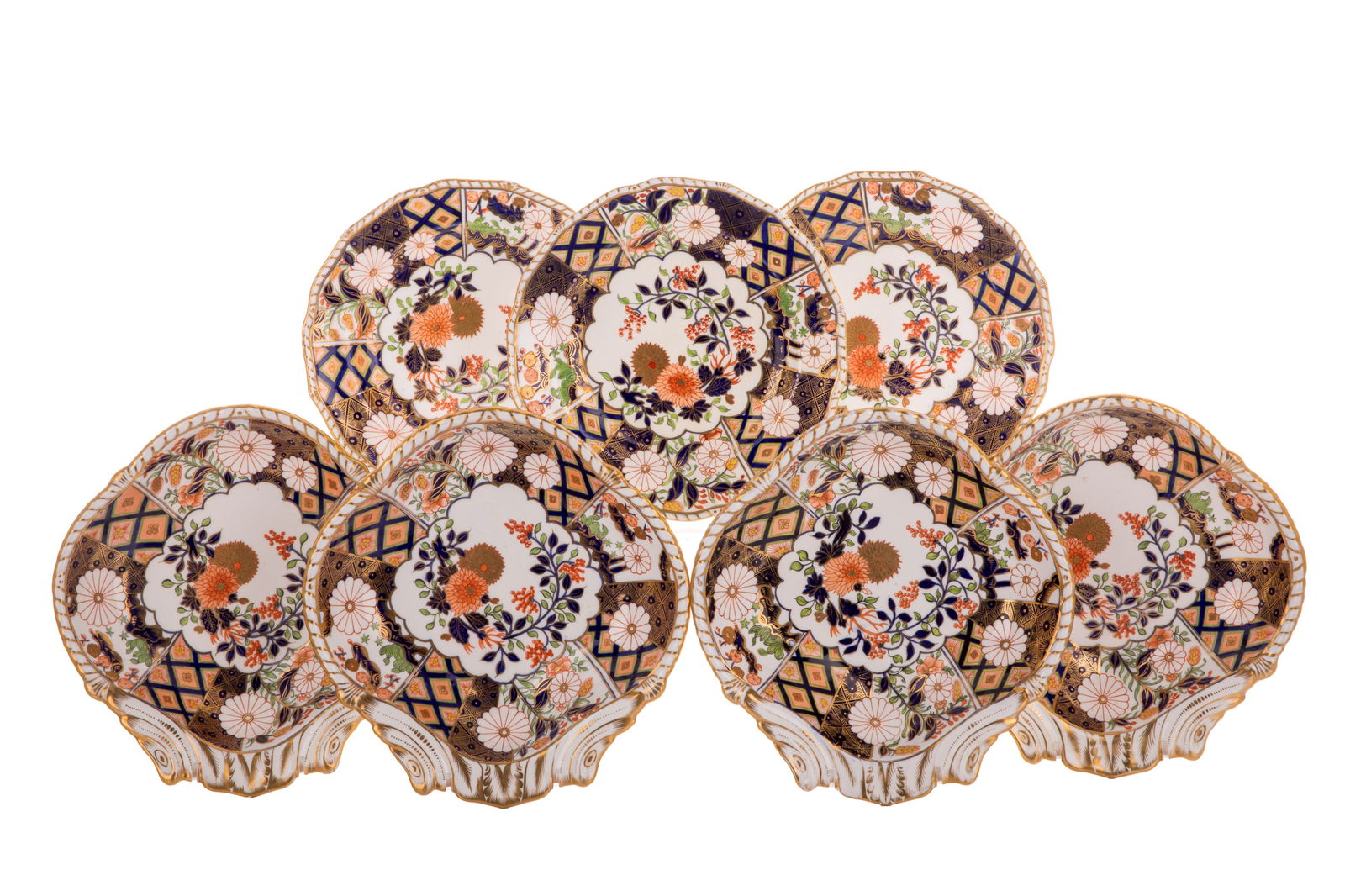 SIXTEEN PC 19th C DERBY PORCELAIN DESSERT SET (1 of 3)