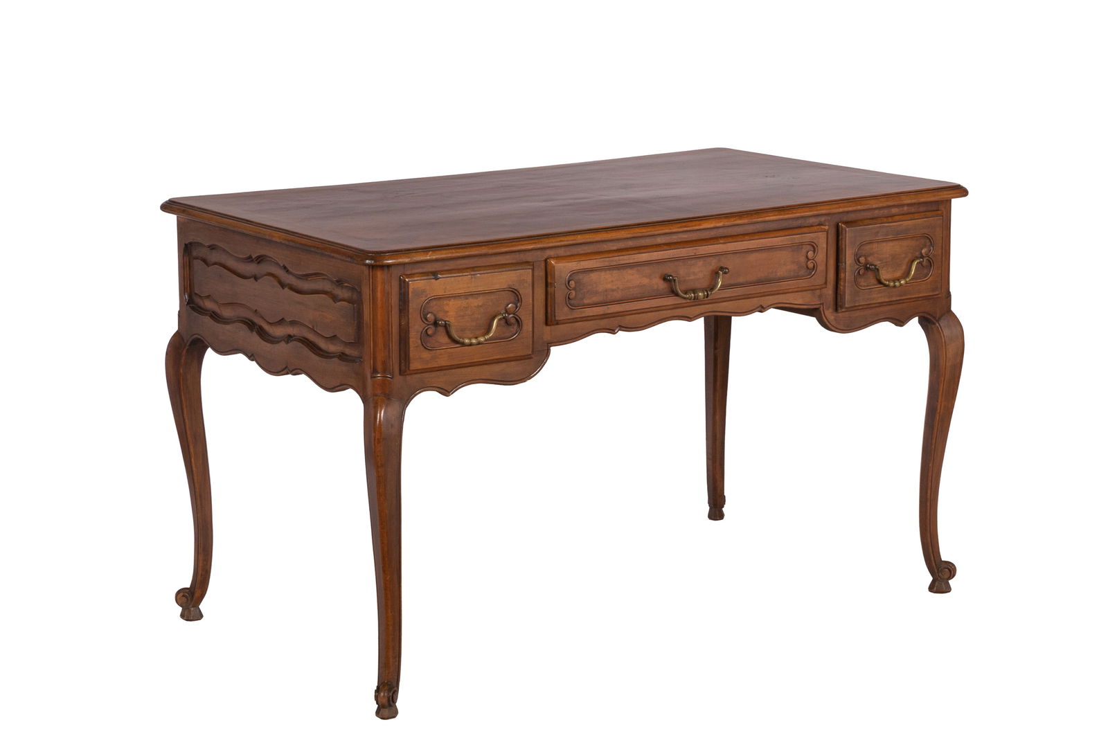 FRENCH PROVINCIAL CARVED WALNUT DESK (1 of 7)