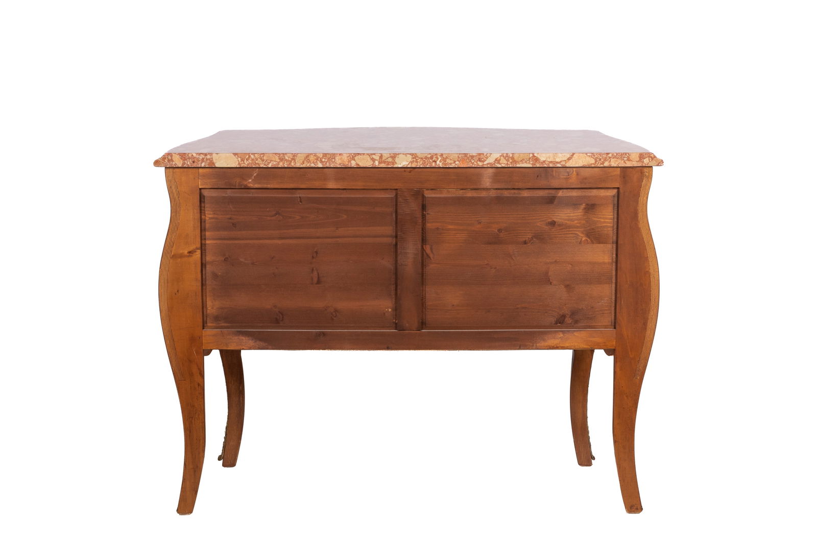 TWO-DRAWER BOMBE COMMODE WITH MARBLE TOP - 4