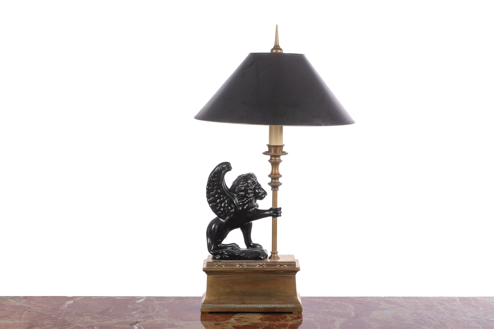 EMPIRE STYLE TWO TONED BRONZE LAMP (1 of 4)