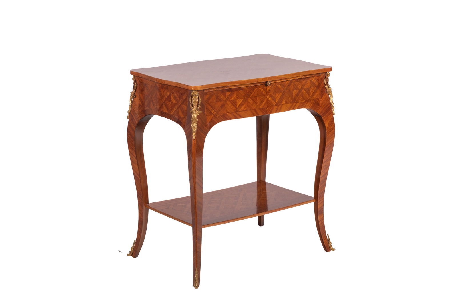 PARQUETRY TABLE WITH SECRET DESK SHELF (1 of 9)