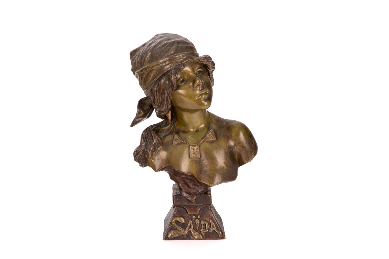 EMMANUEL VILLANIS BRONZE BUST OF SAIDA (1 of 7)