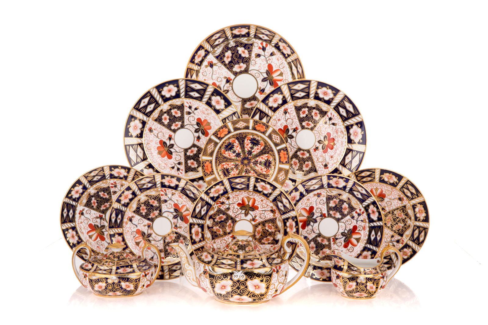 FOURTEEN PC ROYAL CROWN DERBY IMARI PORCELAIN (1 of 3)