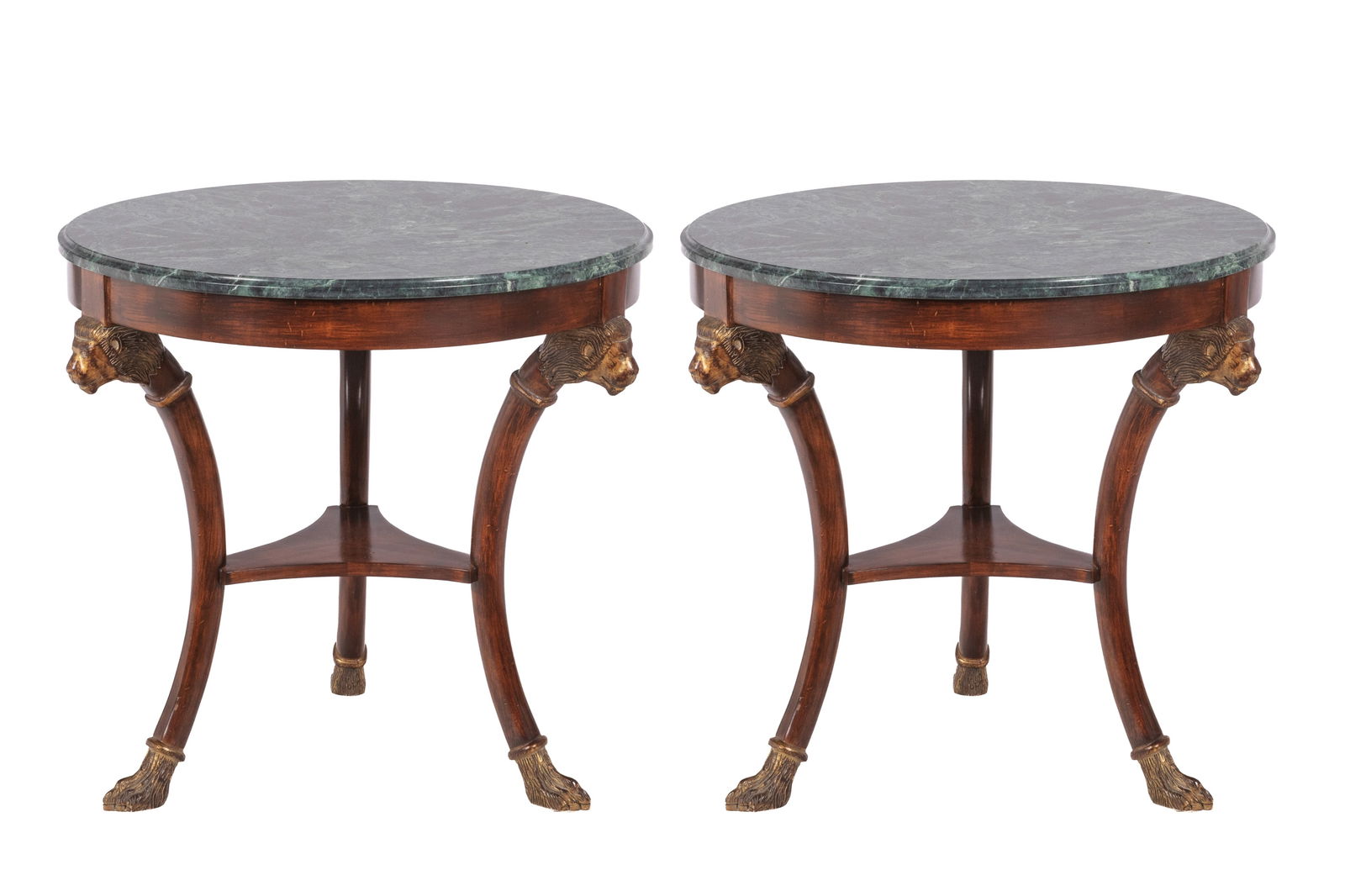 PAIR OF FRENCH MARBLE TOP SIDE TABLES (1 of 4)