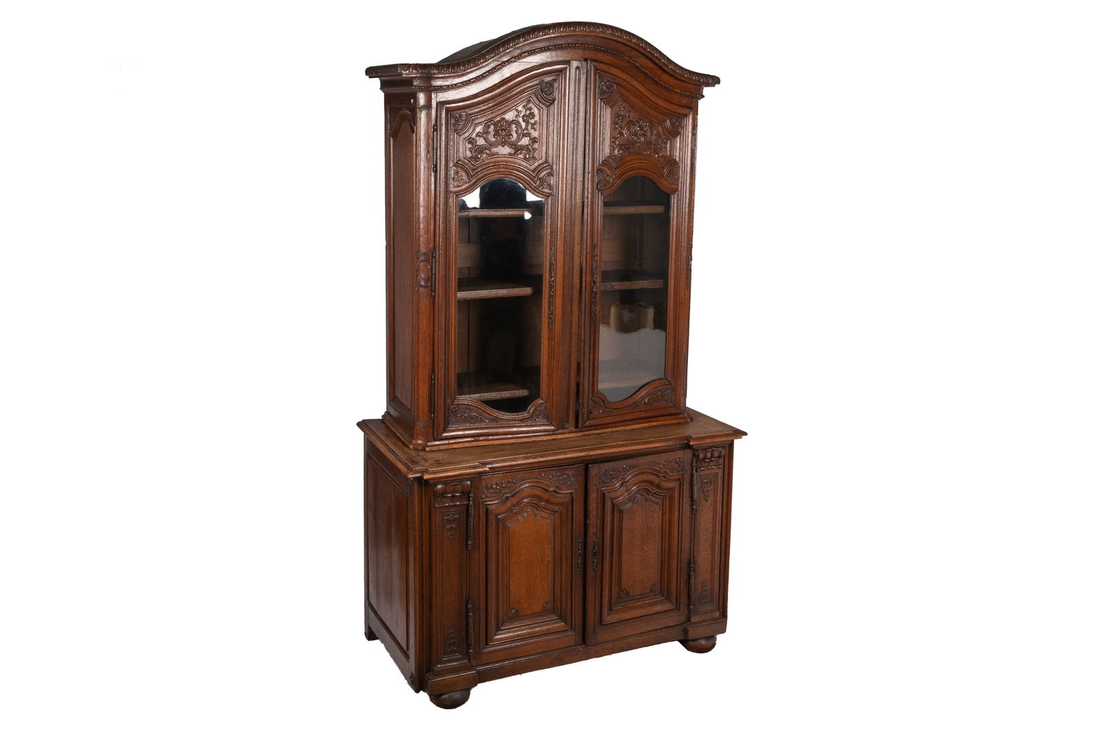 18th C FRENCH WALNUT TWO-TIERED SIDEBOARD CABINET (1 of 7)