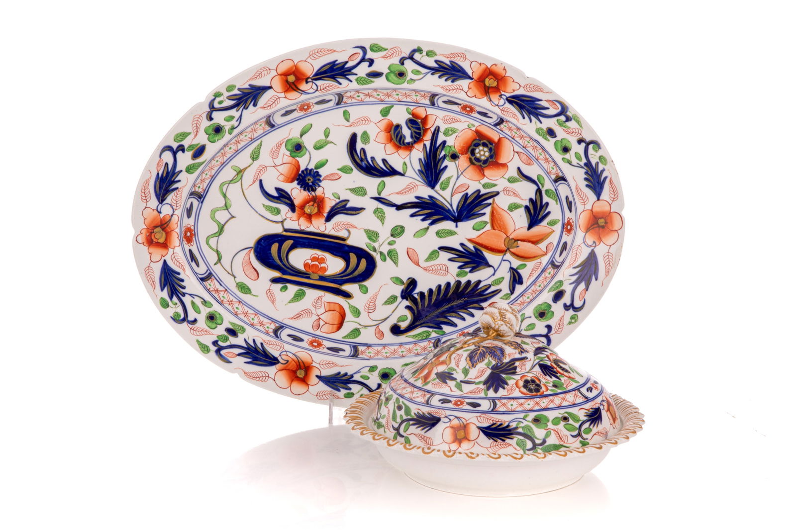 TWO PCS 19th C ENGLISH PORCELAIN (1 of 3)