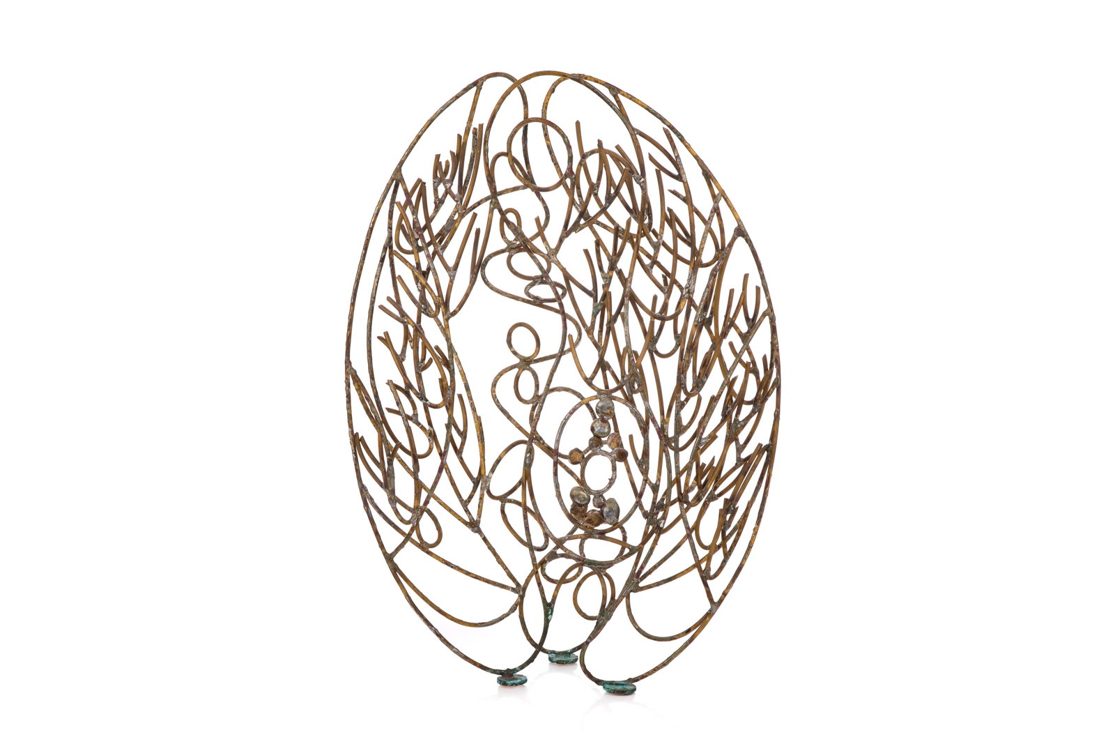 RICHARD E. FILIPOWSKI (Polish-Canadian 1923-2008): Untitled Abstract Sculpture Bronze Circa 1968 H 24 x W 17 1/2in Unsigned A birthday present from the artist to his sister. From the Estate of Barbara Phillips, New York and Ontario, Canada. Sister and