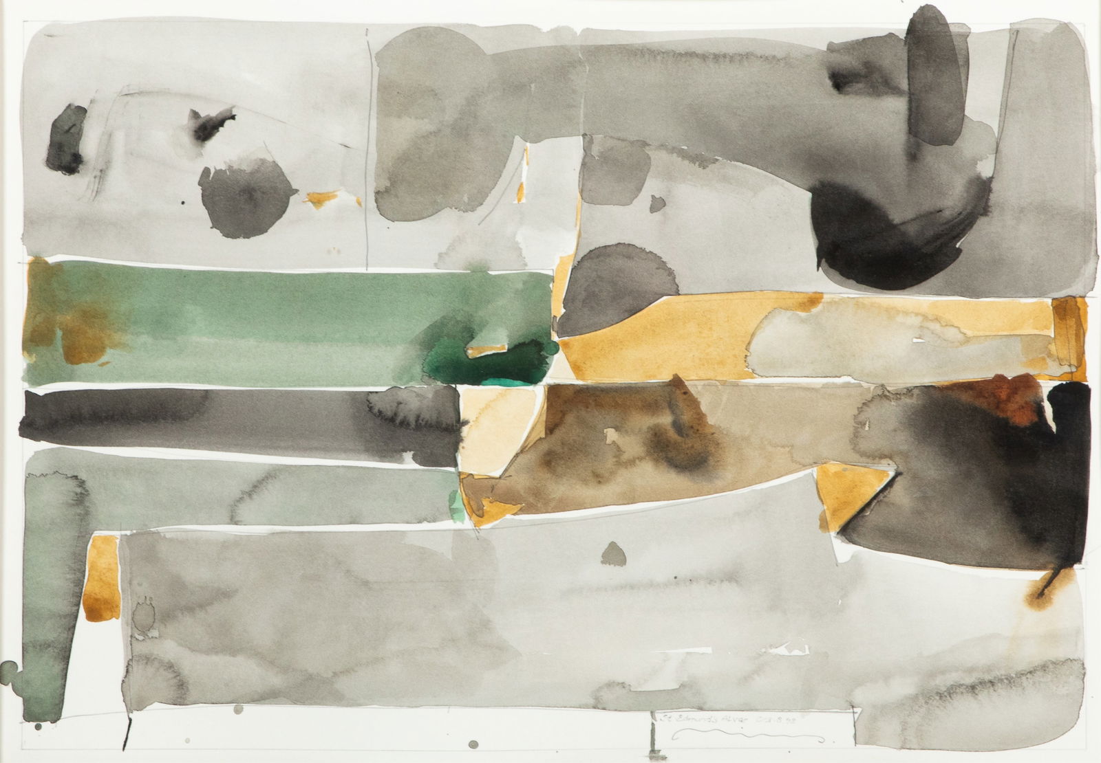 GRAY HOYE MILLS (Canadian, 1929-2009): "St. Edmund's Alvar" (1998) Watercolour and Pencil on Paper Titled and dated lower right; stamp from the Estate of Gray Mills on verso Provenance: From the Family of Gray H. Mills Sight H. 13 1/2" x W