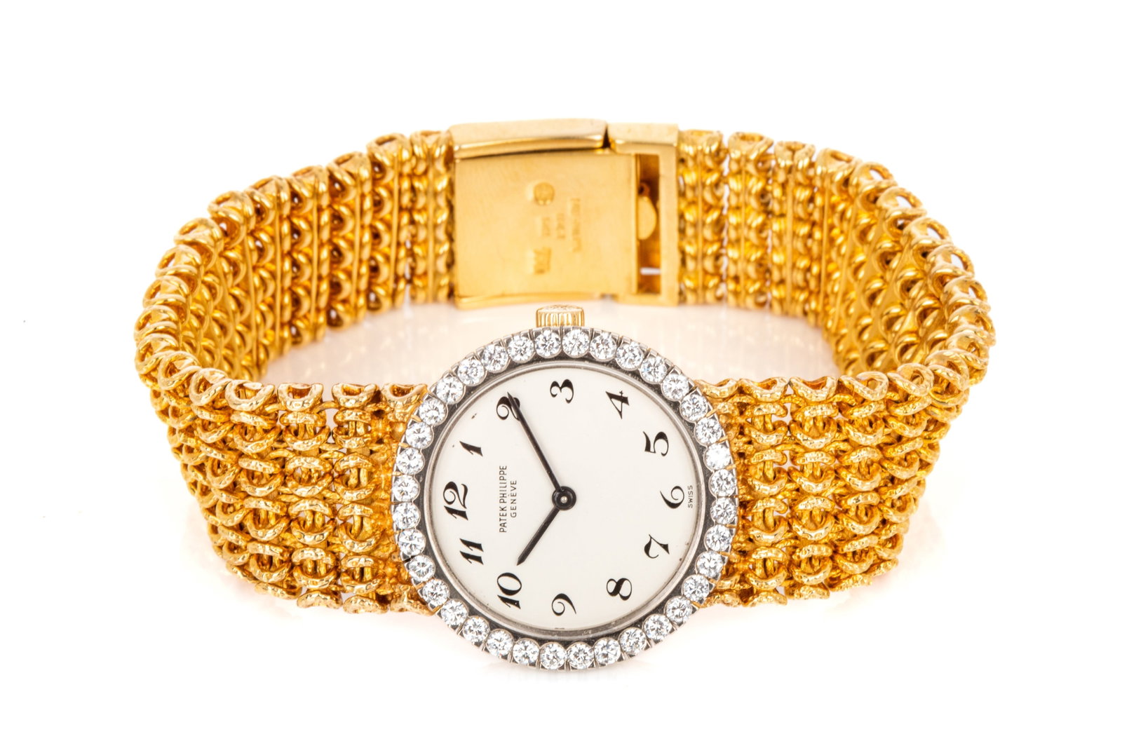 PATEK PHILIPPE 18K DIA. 4182 2 LADIES WATCH 62.54g (1 of 8)