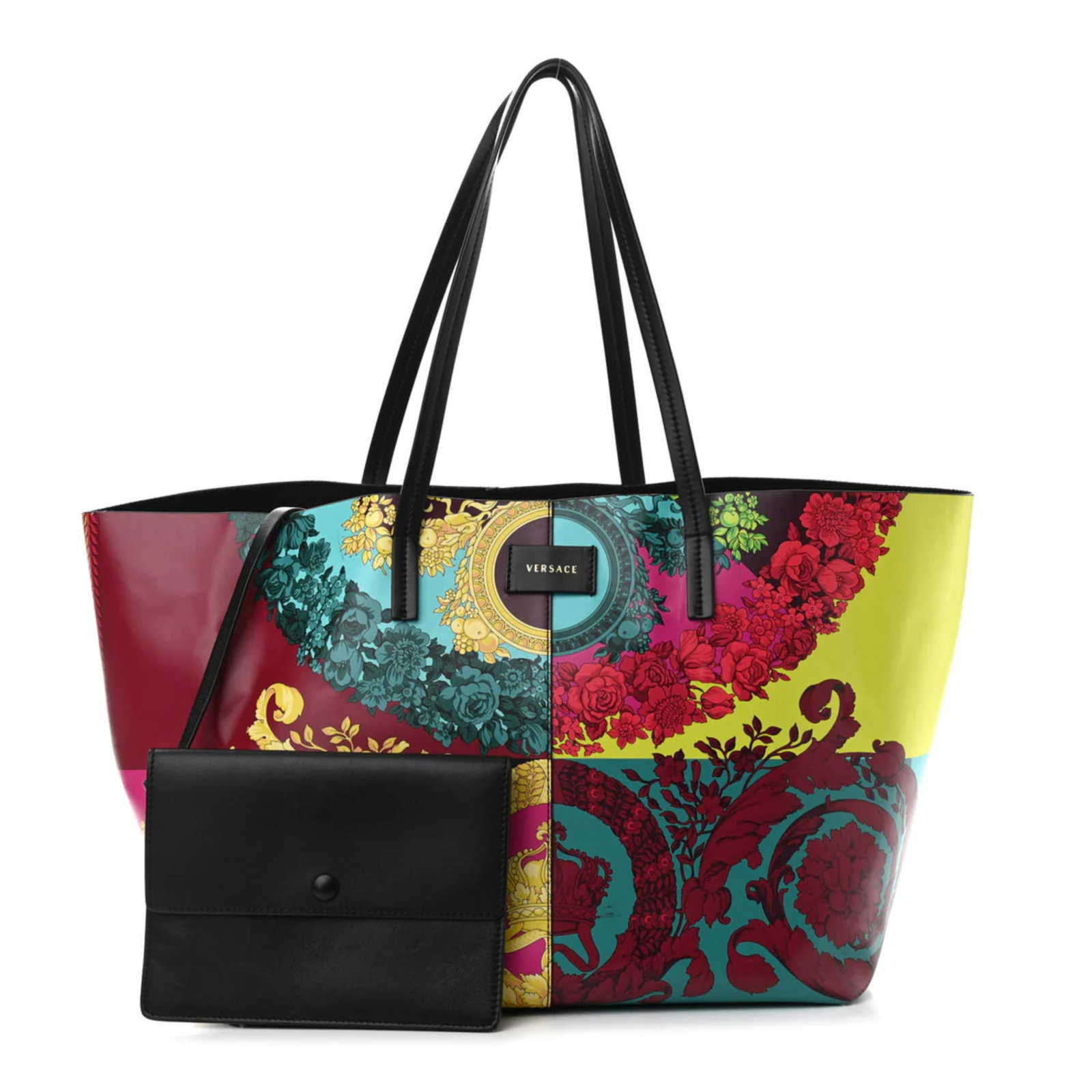 VERSACE CALFSKIN VOYAGE BAROCCO PRINT TOTE BAG (1 of 7)