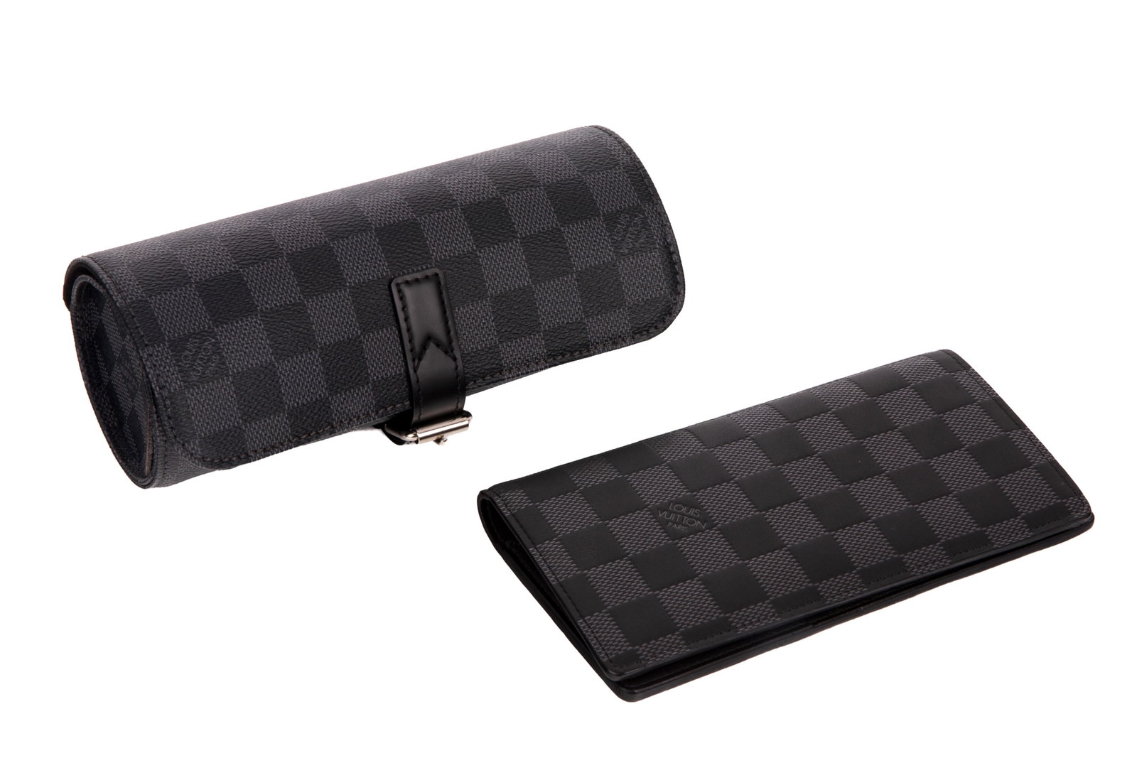 LOUIS VUITTON MEN'S LONG WALLET AND WATCH CASE (1 of 6)