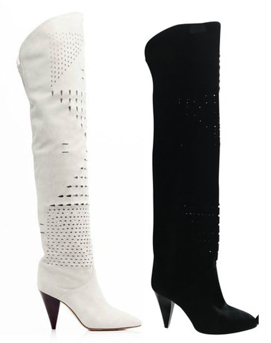 TWO PAIRS OF ISABEL MARANT SUEDE KNEE HIGH BOOTS (1 of 1)
