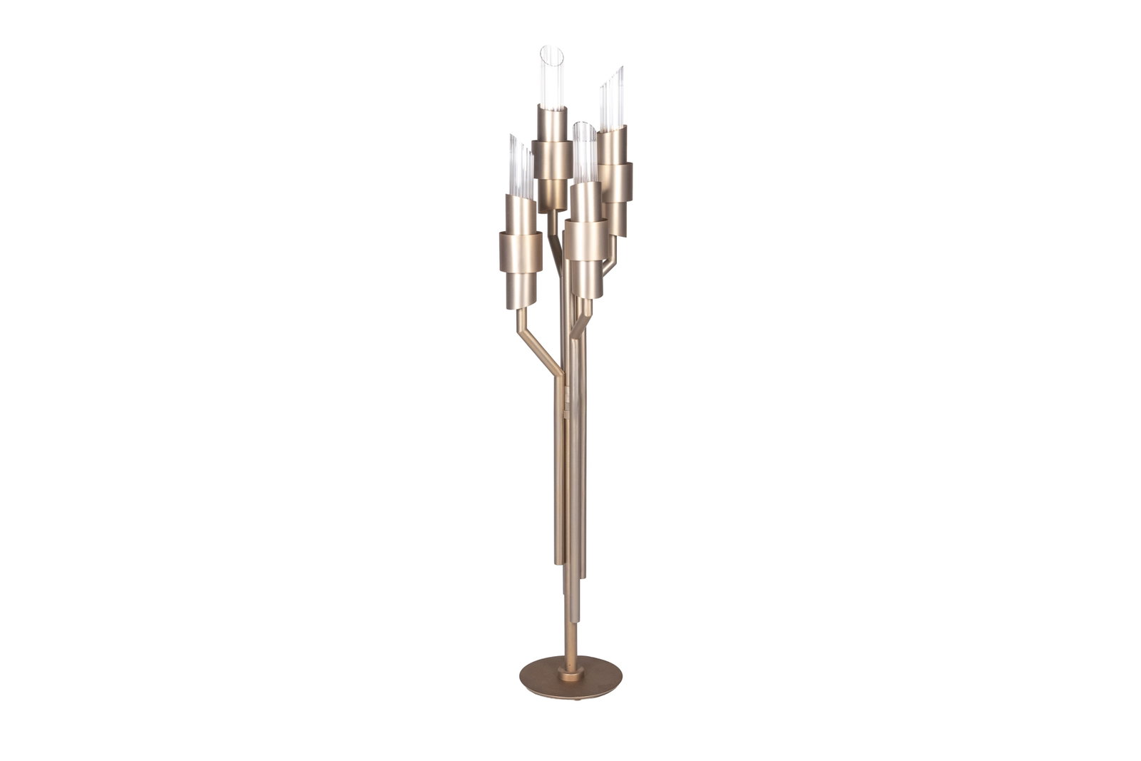 BRASS & CRYSTAL GLASS LUXXU TYCHO FLOOR LAMP (1 of 4)