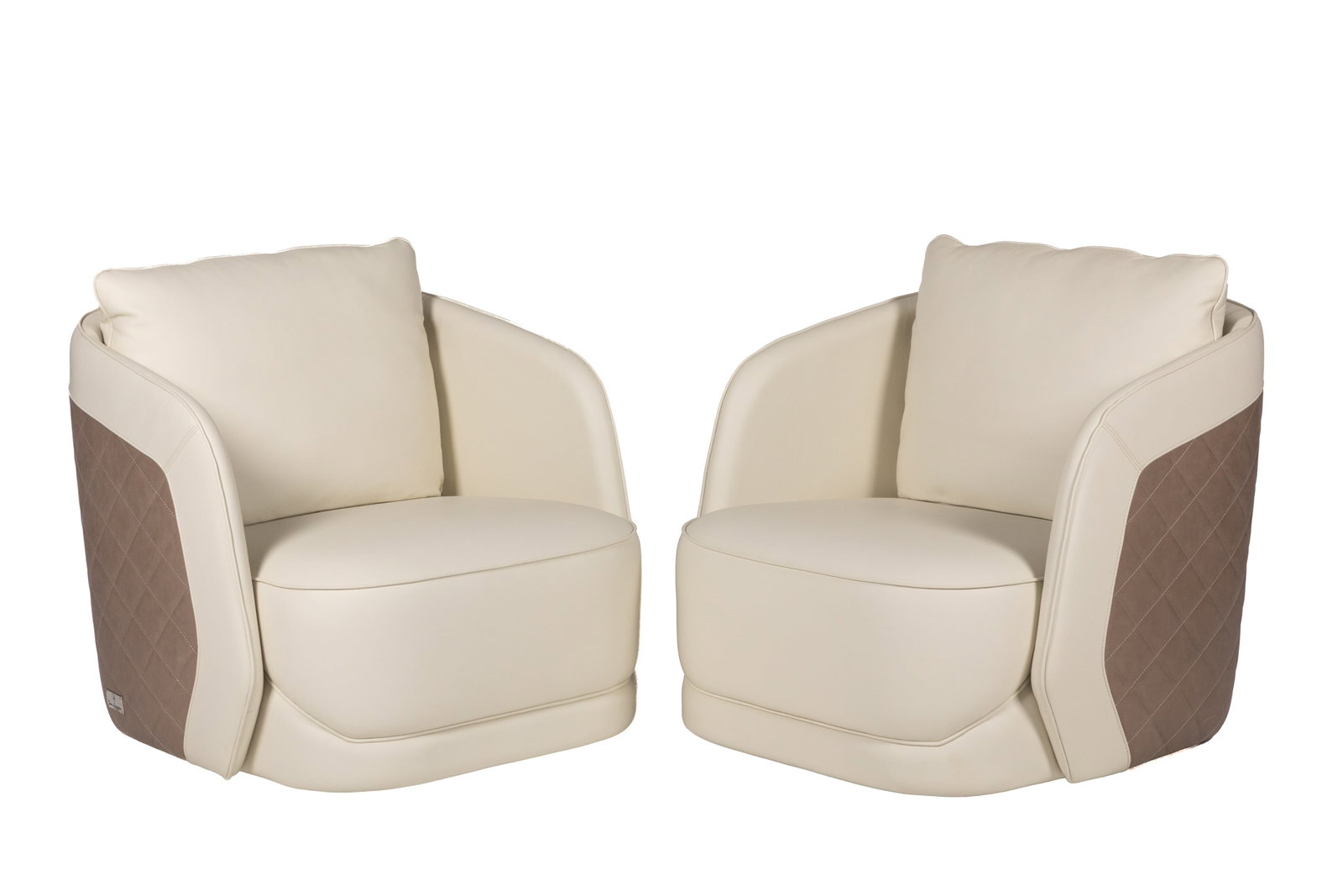 PAIR OF TONINO LAMBORGHINI ARMCHAIRS: H.32" x W. 35" x D. 33"
