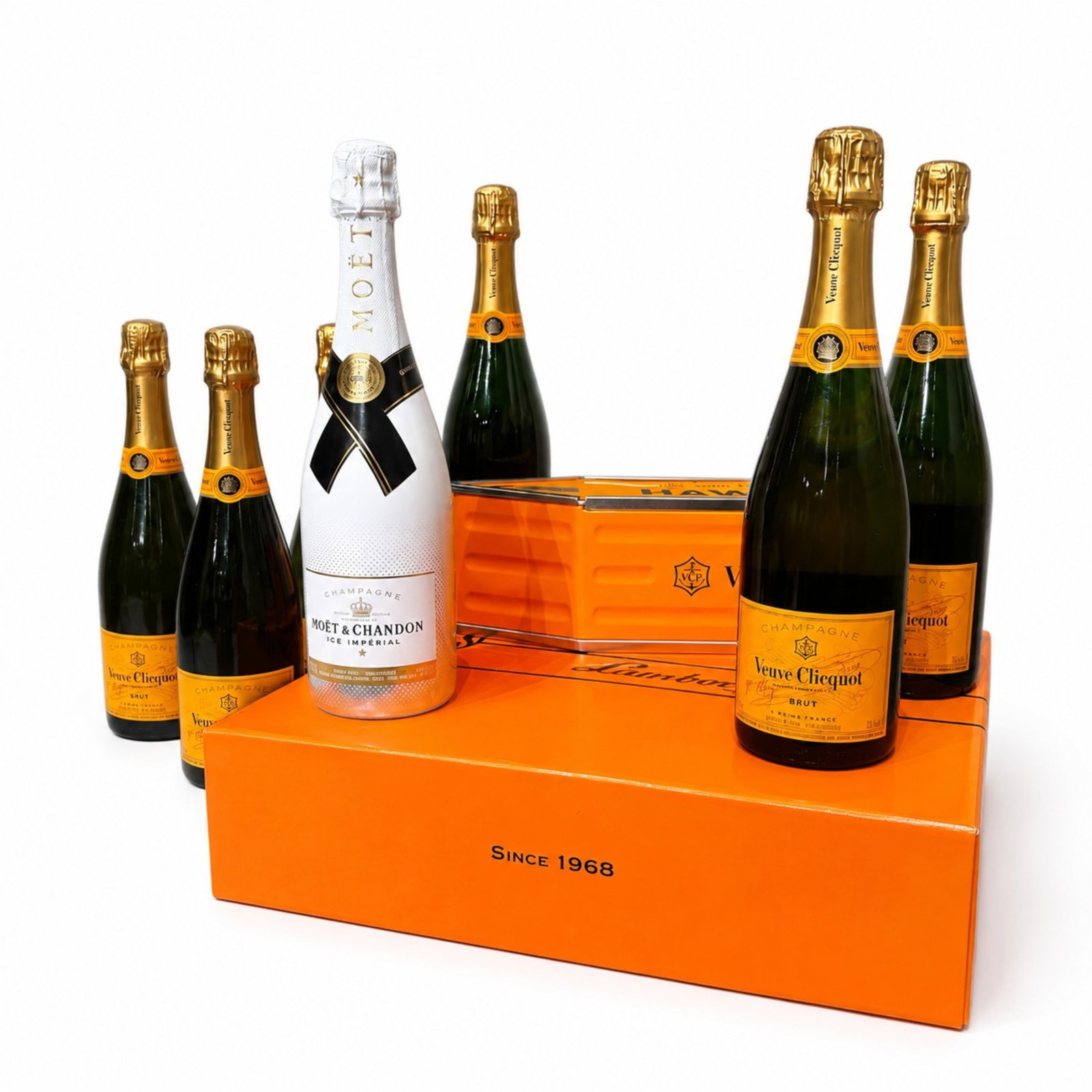 EIGHT BOTTLES OF FRENCH CHAMPAGNE (1 of 2)
