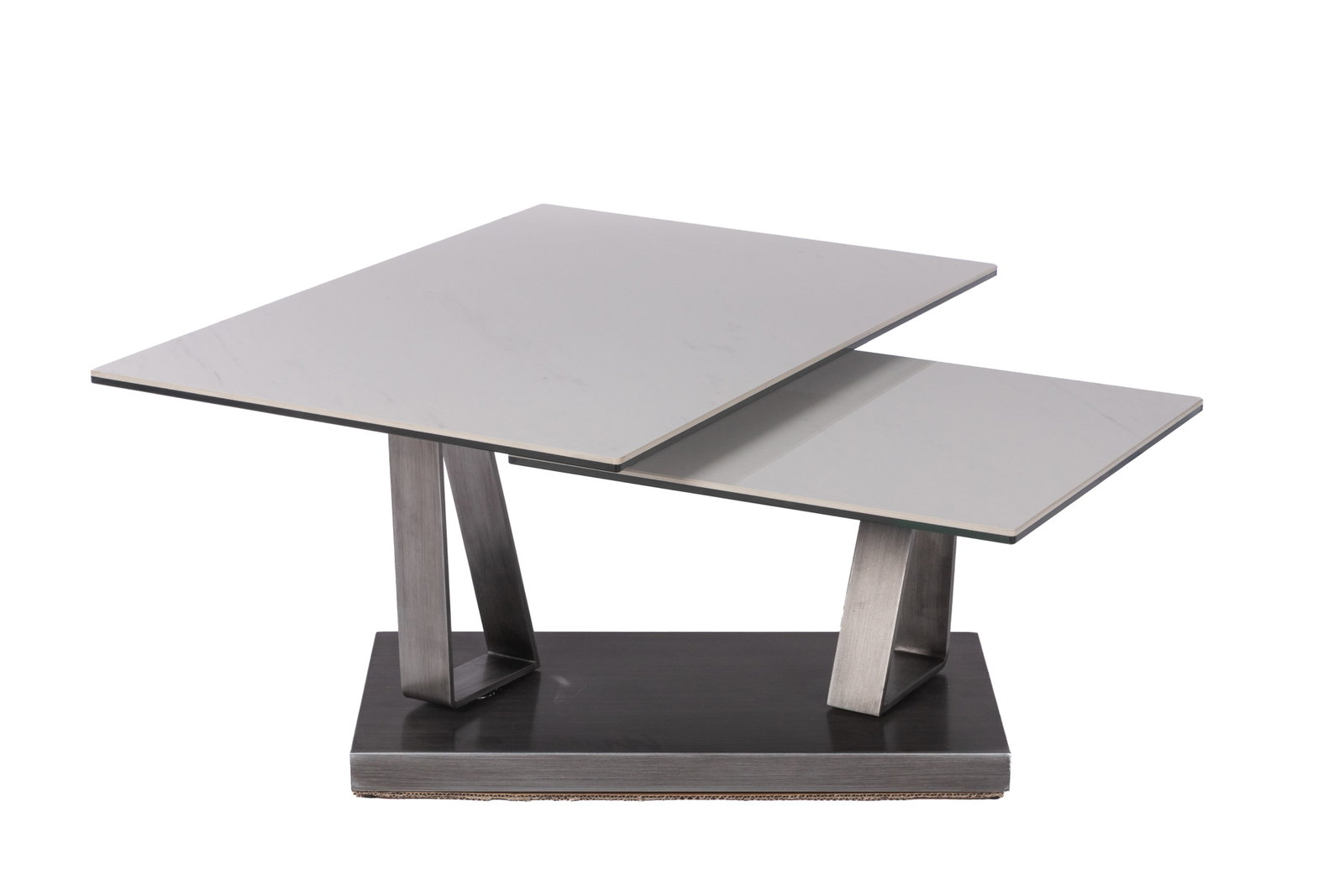 METAL & PORCELAIN TOP SWIVEL COFFEE TABLE (1 of 3)