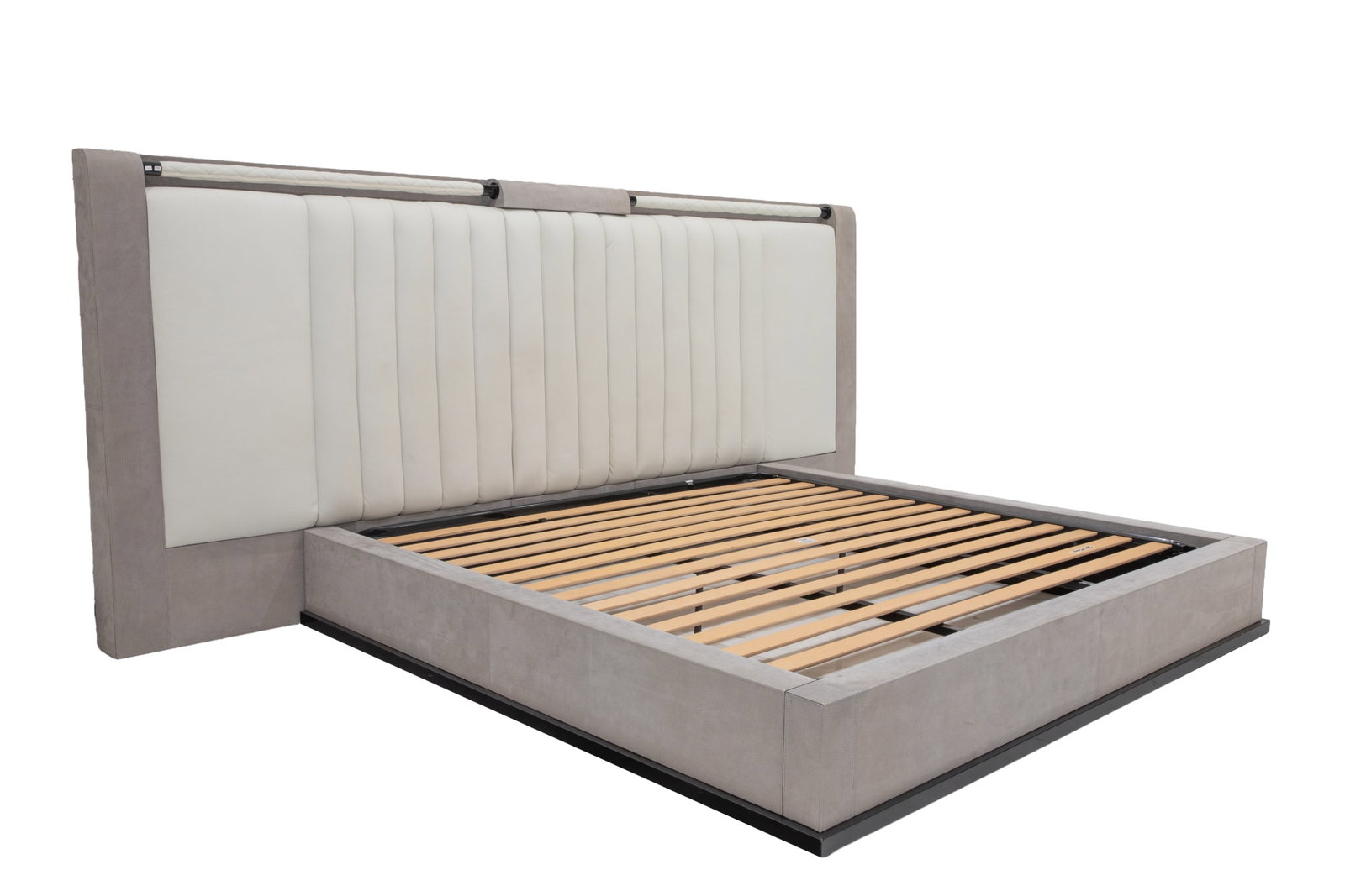 TONINO LAMBORGHINI KING SIZE BED FRAME: H. 57" x W. 134"