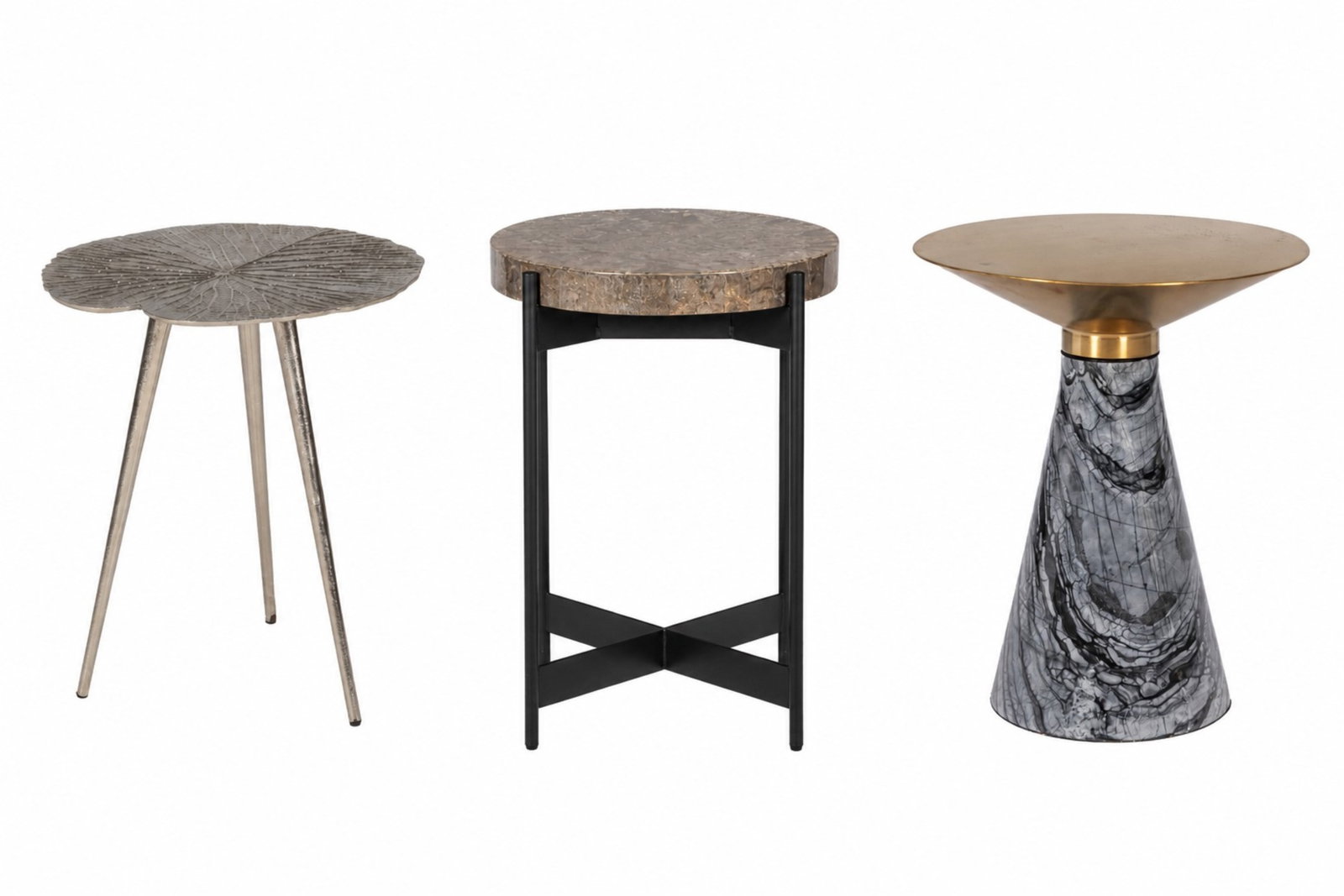 THREE DECORATIVE SIDE TABLES - 2