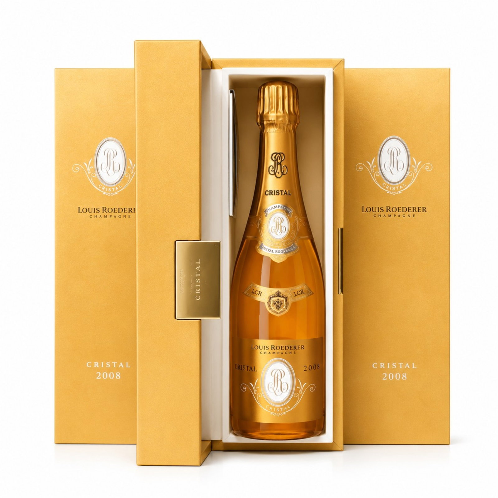 THREE LOUIS ROEDERER CRISTAL CHAMPAGNE 2008 (1 of 1)