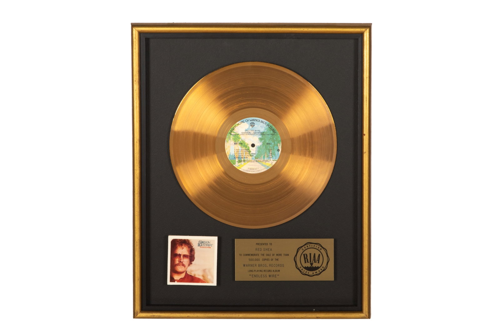RED SHEA RIAA SUNDOWN GOLD RECORD (1 of 4)