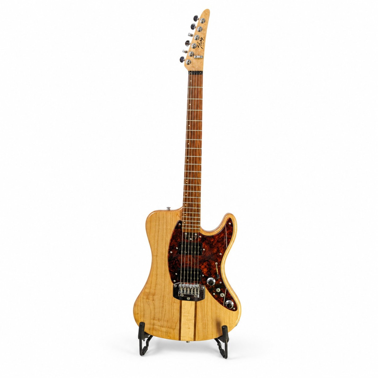 MYLES GOODWYN'S FURY BANDIT HH GUITAR: Serial number 21266. Natural finish. Fury Guitars are Canada's original electric guitar manufacturer, based in Saskatoon, SK. Fury Guitars represents a significant segment of MylesGoodwyn's collection