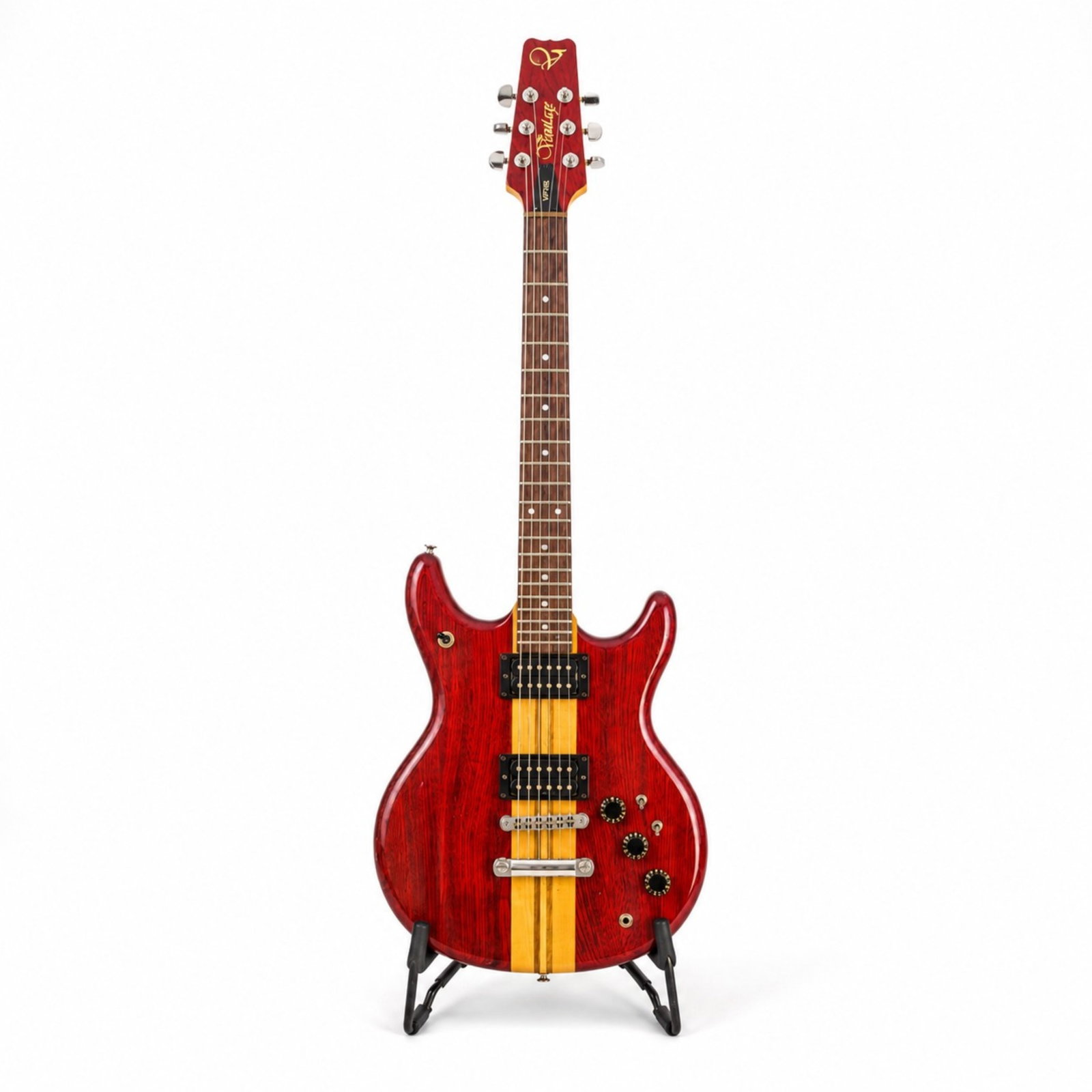 MYLES GOODWYN'S VANTAGE ELECTRIC VP795 GUITAR: Serial number 106224. Trans Red finish. Provenance: Estate of Myles Goodwyn (lead vocalist, guitarist, and principal songwriter for April Wine) Used, vintage.