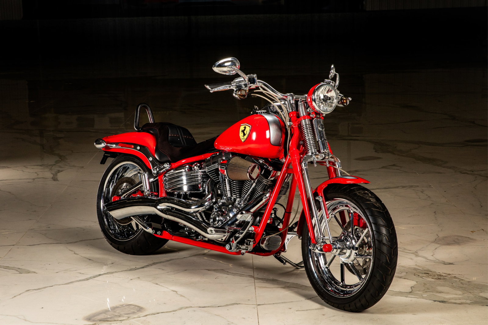 HARLEY DAVIDSON SOFTAIL SPRINGER W FERRARI BADGING: VIN: 1HD1PT9179Y958059 Year: 2009 Make: HARLEY-DAVIDSON Model: CVO Softail SpringerSeries: FXSTSSE3 Vehicle Type: MOTORCYCLE Body Class: Motorcycle - Custom Manufacturer: HARLEY-DAVIDSON MOTOR