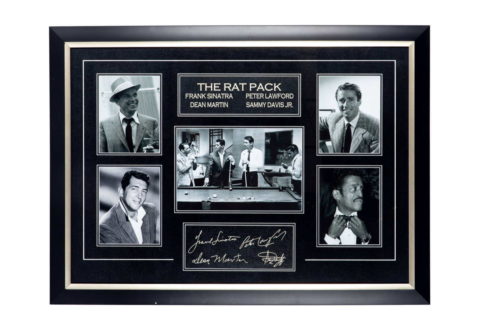 FRAMED RAT PACK PHOTO: H. 26" x W. 35 1/2"