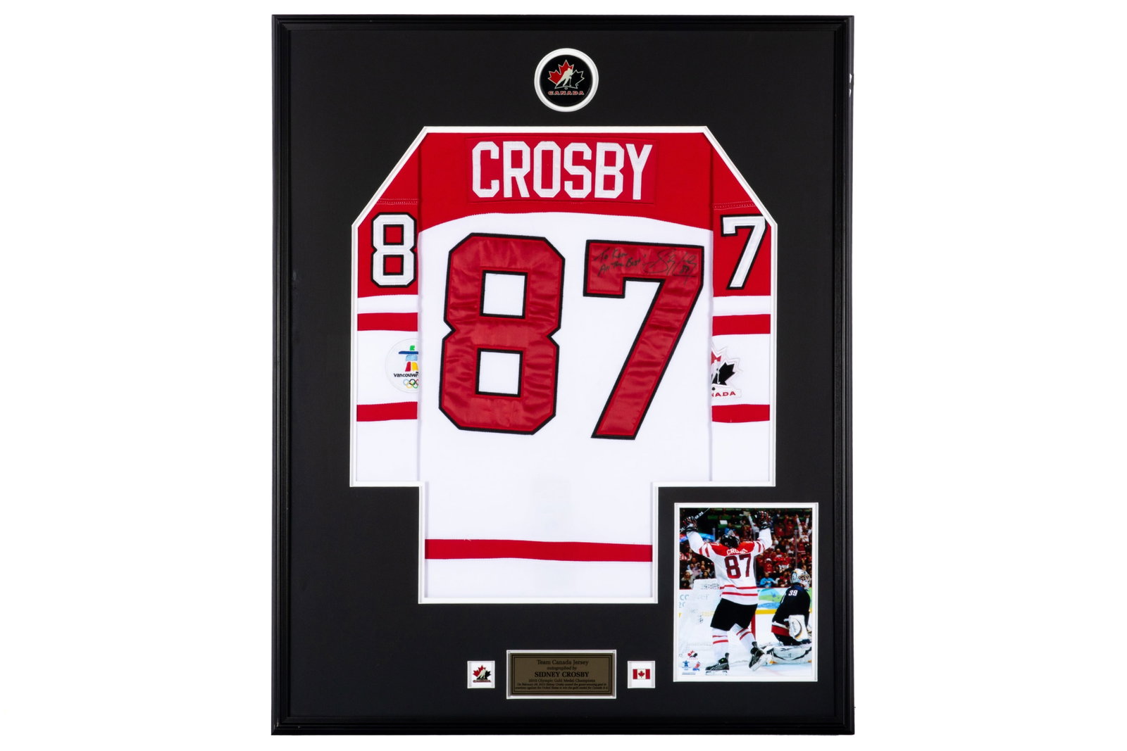 SIDNEY CROSBY SIGNED TEAM CANADA JERSEY (1 of 2)