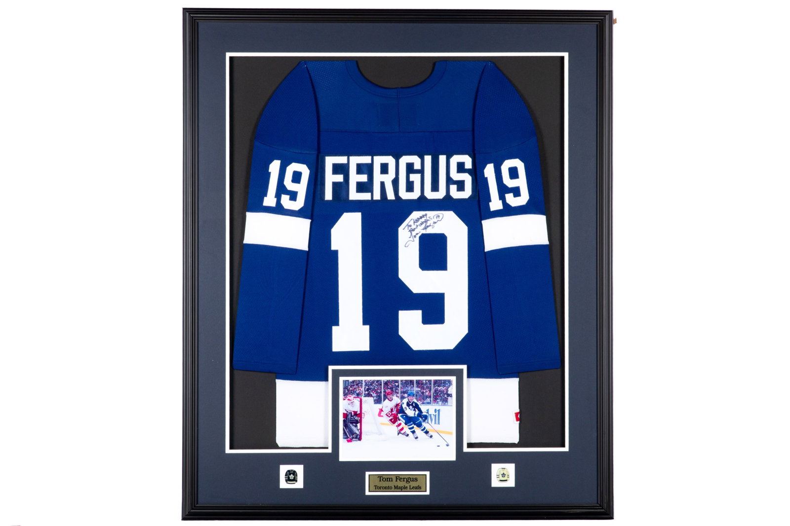 TOM FERGUS SIGNED TORONTO MAPLE LEAFS JERSEY (1 of 2)