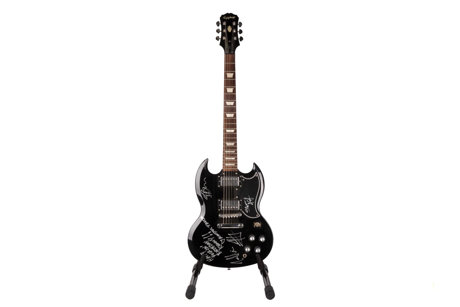 EPIPHONE BLACK ELECTRIC GUITAR (1 of 5)