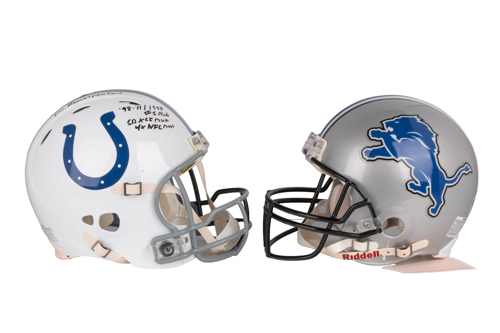 TWO AUTOGRAPHED FOOTBALL HELMETS (1 of 8)