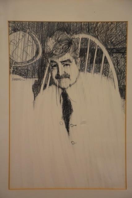 Canadian School: Portrait of Stephen Leacock Charcoal on paper; signed Mardon upper left 16 1/2 x 11/ 1/2 in.