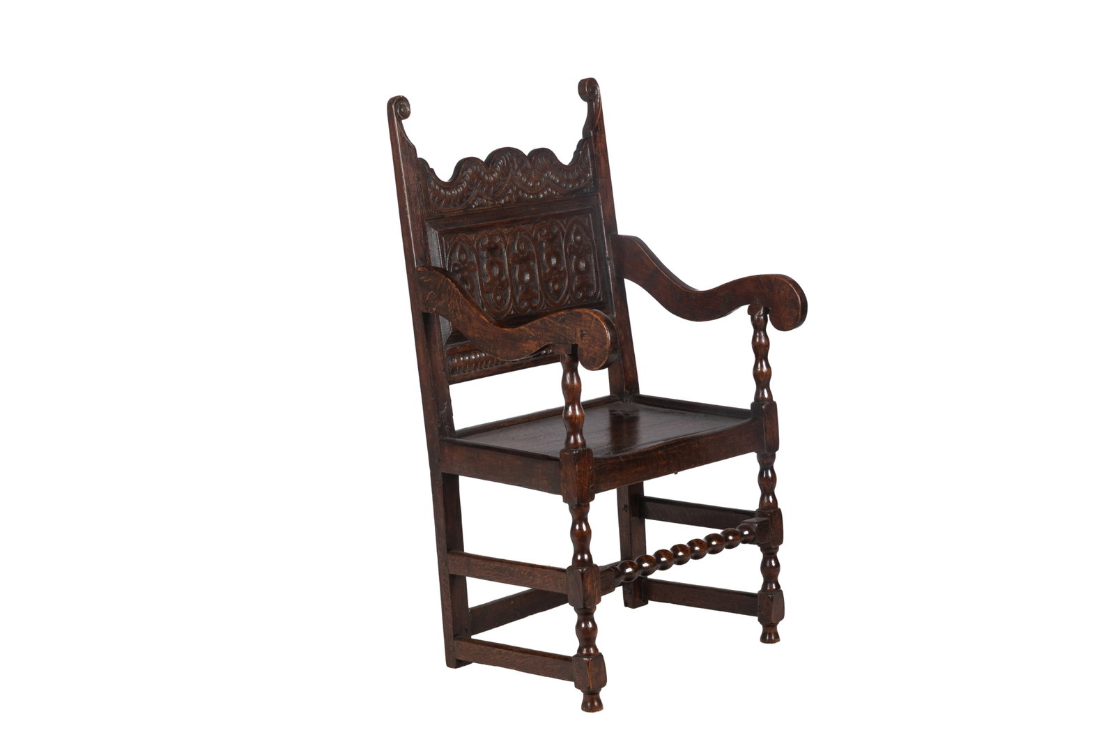 CHARLES II ENGLISH YORKSHIRE ARMCHAIR (1 of 5)