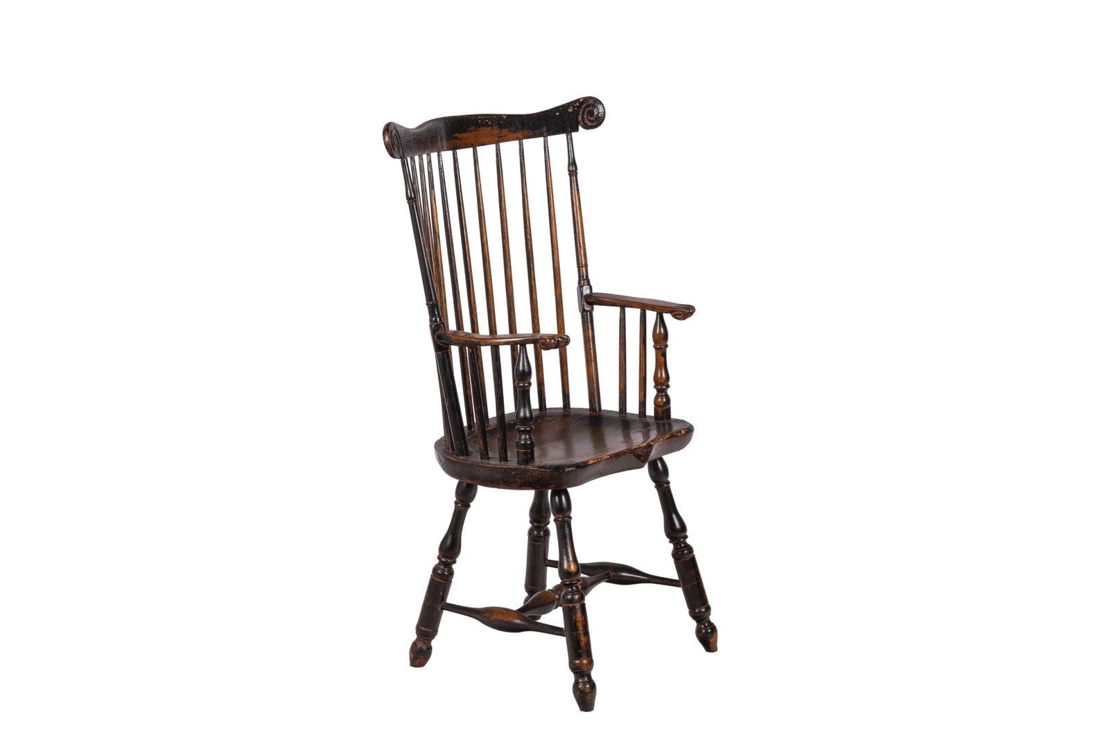 AMERICAN ca.1750-1790 WINDSOR ARMCHAIR (1 of 5)