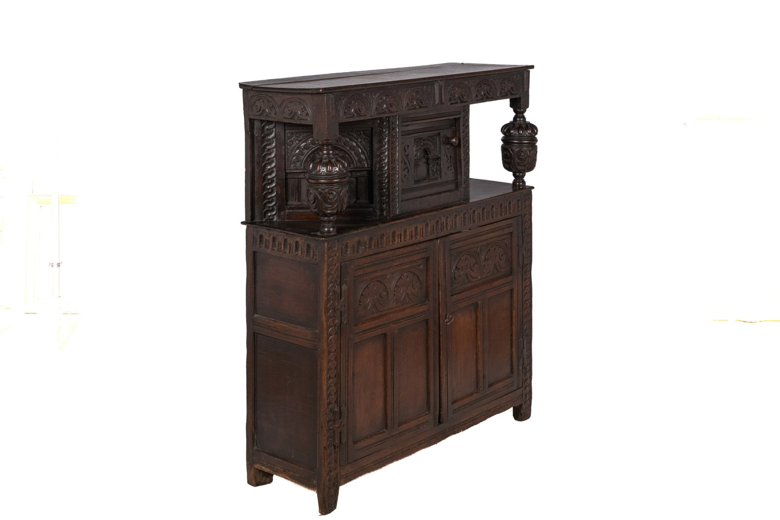 ENGLISH ca. 1620 OAK COURT CUPBOARD (1 of 8)