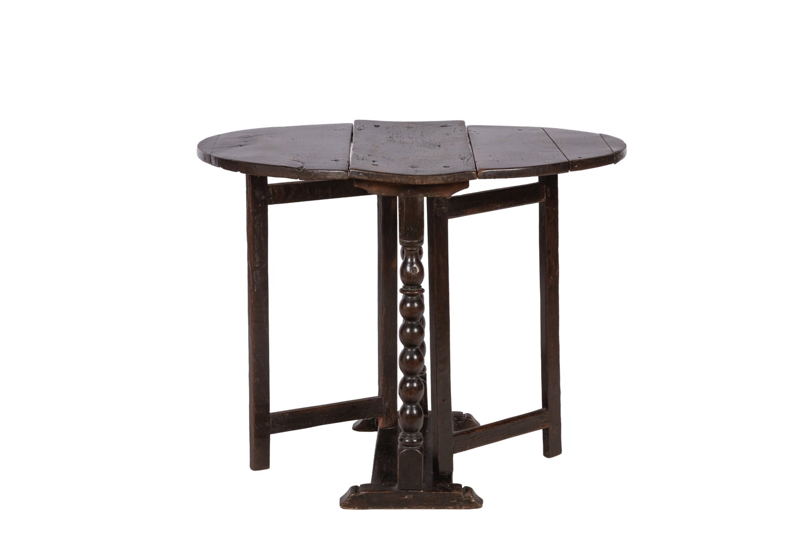 17th C. SMALL ENGLISH DROP LEAF TABLE - 4