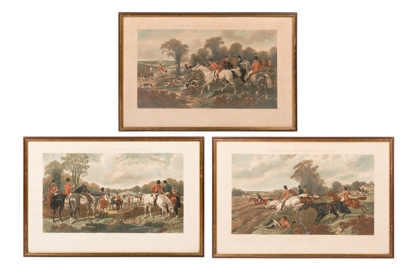 HERRING'S FOX HUNTING SCENES (THREE LITHOGRAPHS) (1 of 12)