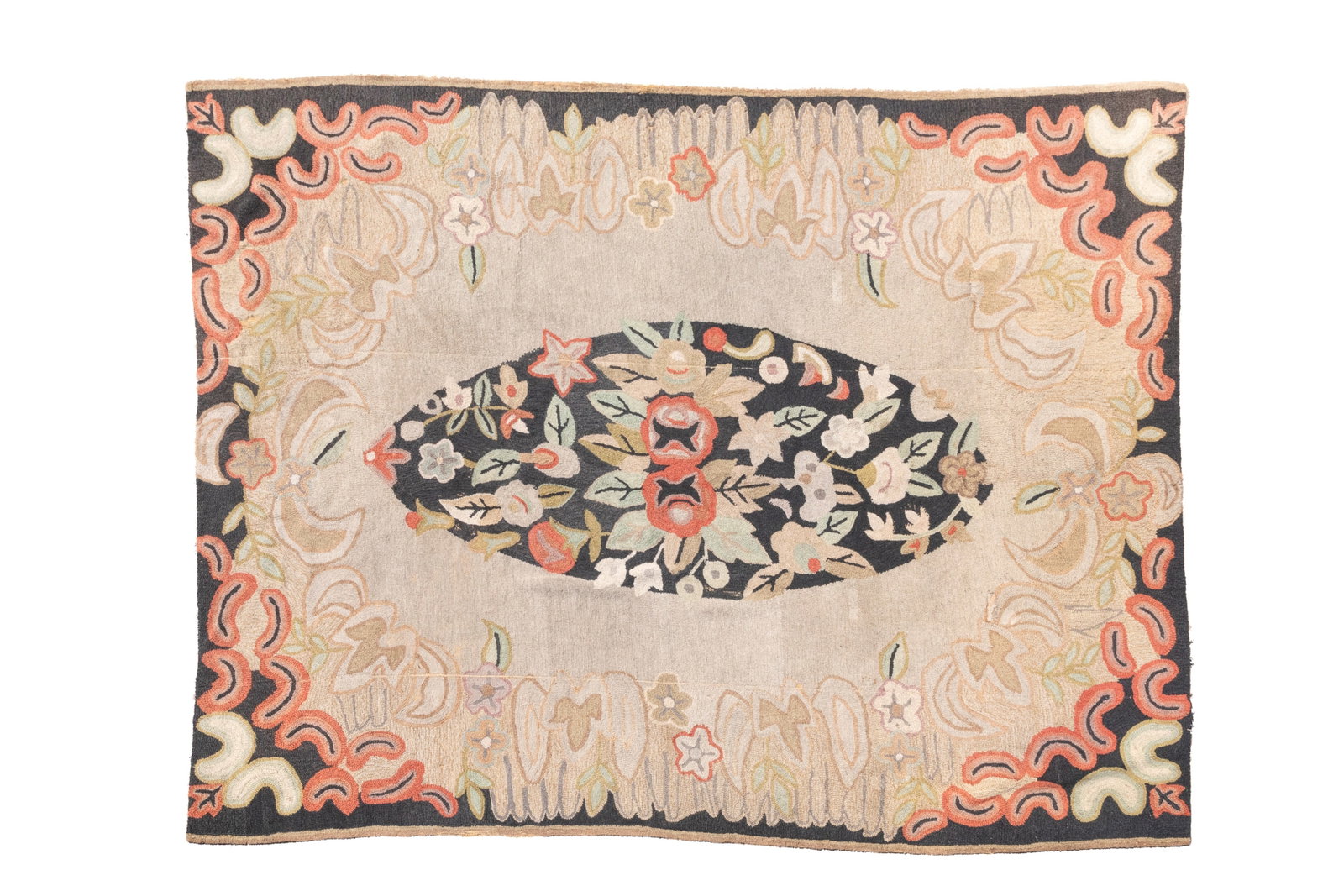 LARGE HOOKED ROOM SIZE CARPET (1 of 3)
