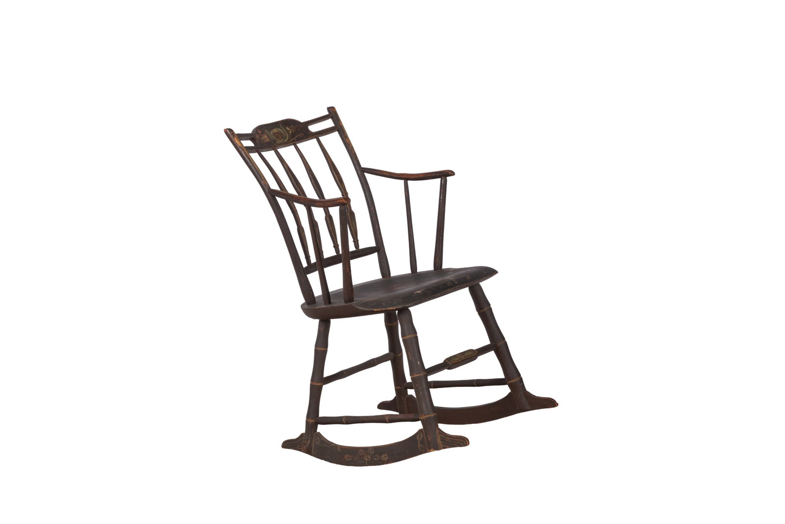 AMERICAN 19th C. PAINTED ROCKING CHAIR (1 of 5)