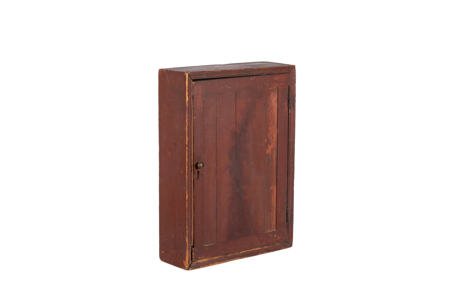 AMERICAN RED PAINTED HANGING CUPBOARD (1 of 1)