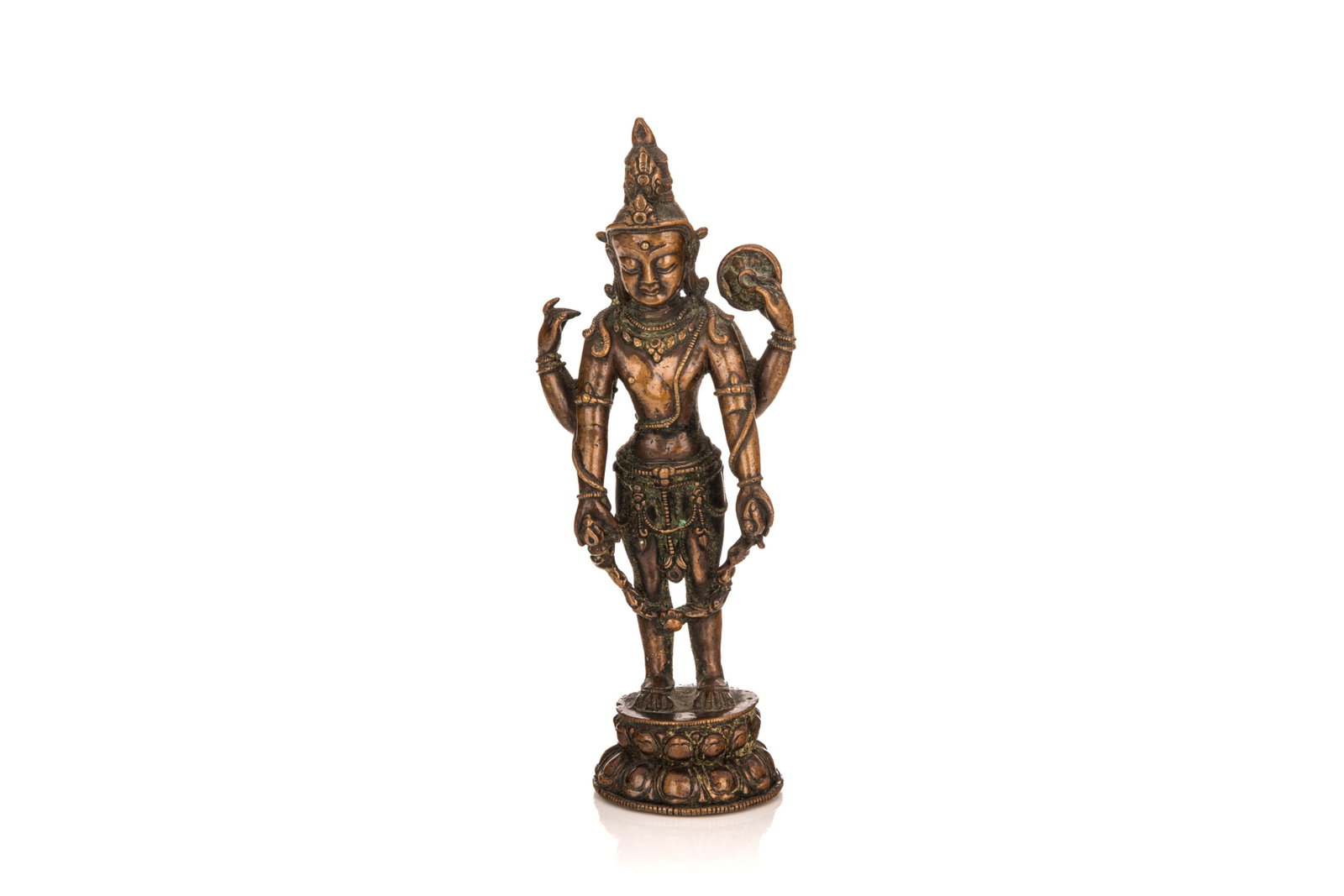 BRONZE STANDING FIGURE OF CHATURBHUJA VISHNU (1 of 1)